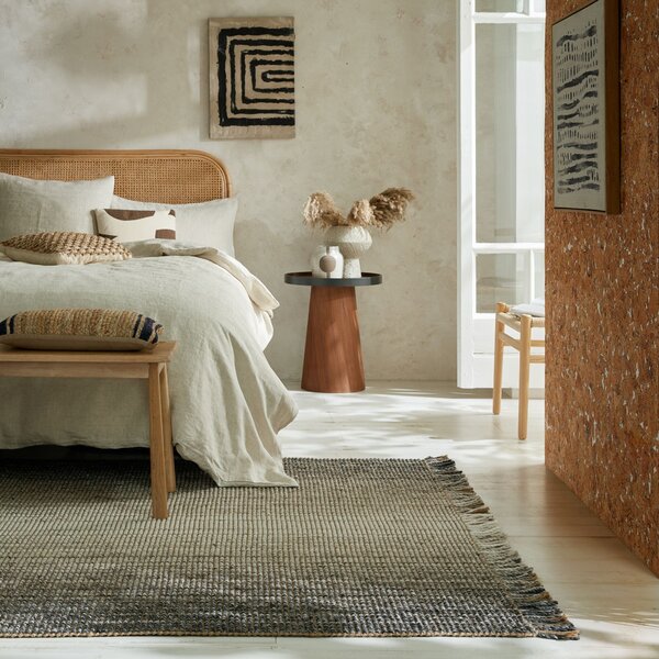 Flair Rugs , Kusový koberec Mottle Jute Ombre Grey, 60x110, šedá, chodba / predsieň
