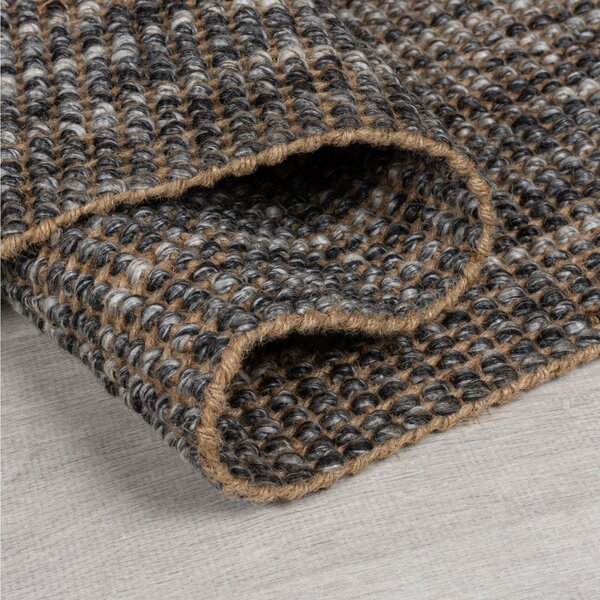 Flair Rugs , Kusový koberec Mottle Jute Ombre Grey, 60x110, šedá, chodba / predsieň