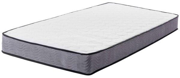 Vreckový pružinový matrac biely 80 x 200 cm stredne tvrdý na jednolôžkovú posteľ s taštičkovými pružinami