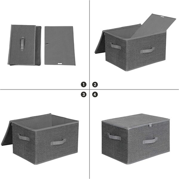 SONGMICS Sada úložných boxů Tripas šedá