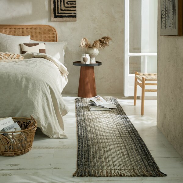 Flair Rugs , Behúň Mottle Jute Ombre Grey, 60x230, šedá, chodba / predsieň