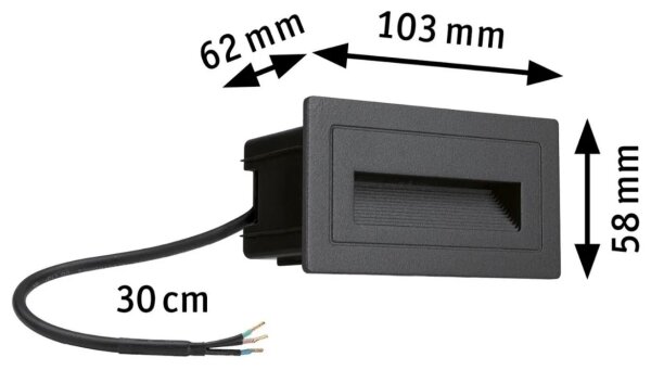 Paulmann 94383 - LED/4W IP44 Vonkajšie vstavané svietidlo LONG 230V