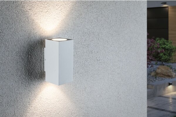 Paulmann 94330 - 2xLED/2,8W IP44 Vonkajšie nástenné svietidlo FLAME 230V biela