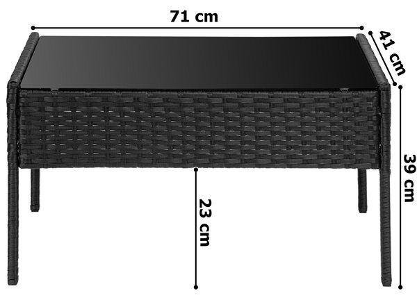 TZB Súprava záhradného nábytku MAGNOLIA čierna/sivá