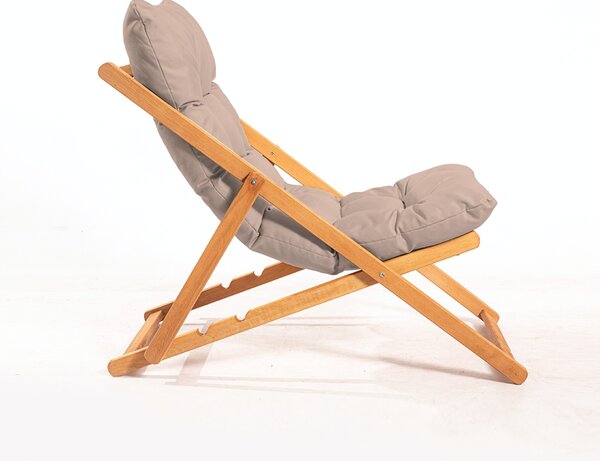 Kalune Design Sada záhradného nábytku Myne so stolom a dvoma lehátkami z masívu hnedá