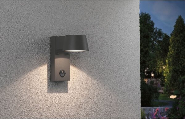 Paulmann 94453 - LED/6W IP44 Vonkajšie nástenné svietidlo so senzorom CAPEA 230V