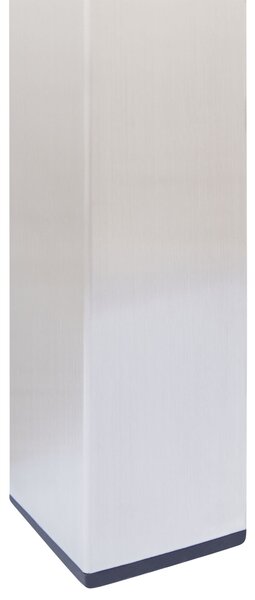Záhradný stôl svetlé certifikované teakové drevo 200 x 90 cm oceľový strieborný rám obdĺžnikový klasický štýl vonkajší