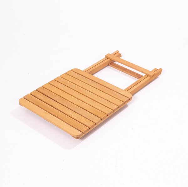 Kalune Design Skladací záhradný odkladací stolík Lipo 50 cm z masívu hnedý