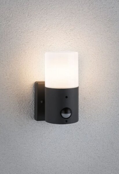 Paulmann 94648 - 1xE27/15W IP44 Vonkajšie nástenné svietidlo so senzorom TUBS 230V