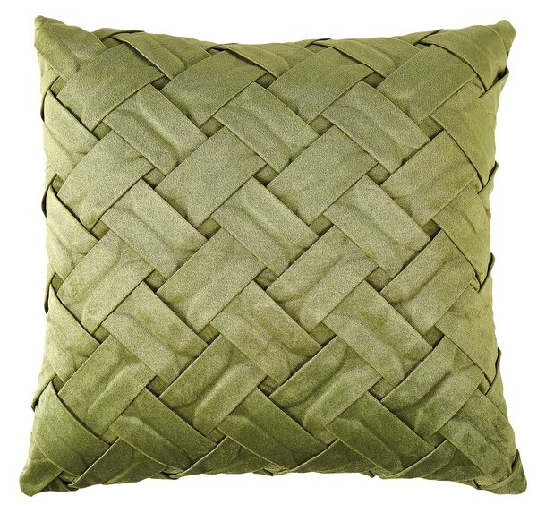 Sada 2 dekoratívnych vankúšov zelený zamat 43 x 43 cm s ozdobným vzorom obývacia izba spálňa