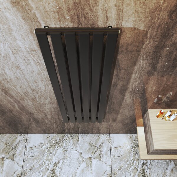 Gamma Vertical, vykurovacie teleso 450x1400 mm, 687 W, čierna matná, GMA-VERT-14045-BK