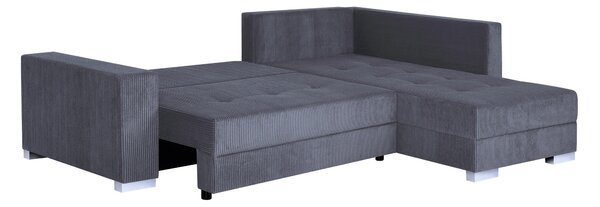 ROHOVÁ SEDAČKA, textil, kompozitné drevo, tmavosivá P & B - Sedačky, Online Only