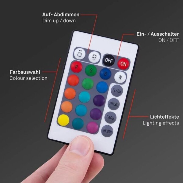 Brilo - LED RGBW Stmievateľný pásik 6,5m LED/22W/230V + DO