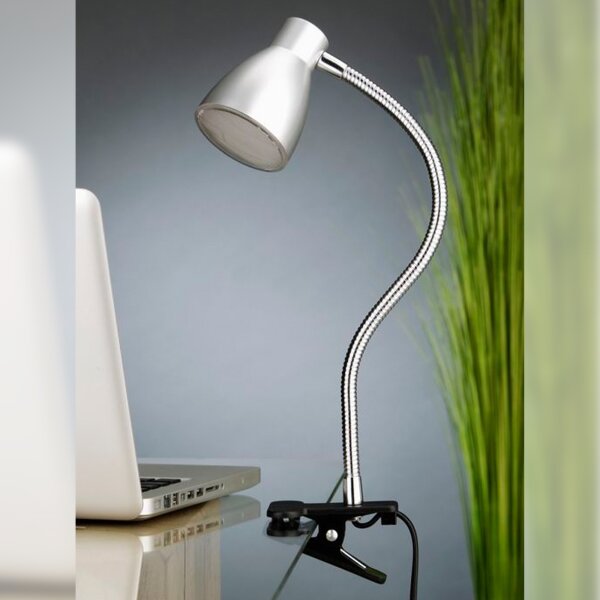 Briloner 2615-014P - LED Lampa s klipom GRIP LED/2,5W/230V strieborná