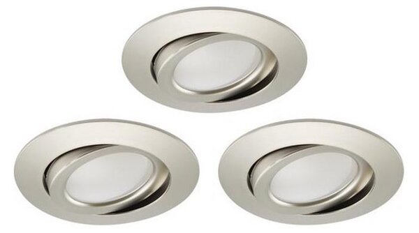 Brilo - SADA 3x LED Stm. kúpeľňové podhľadové svietidlo LED/5W/230V IP23