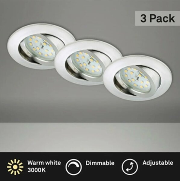 Briloner 8317-039-SADA 3x LED Stmievateľné kúpeľňové svietidlo LED/5,5W/230V IP23