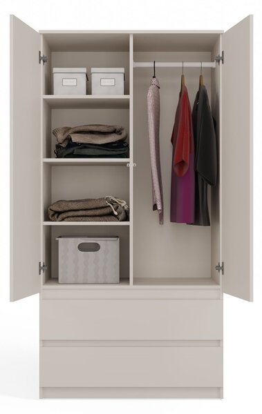 TP Living Šatníková skriňa MALWA I 90 cm kašmír