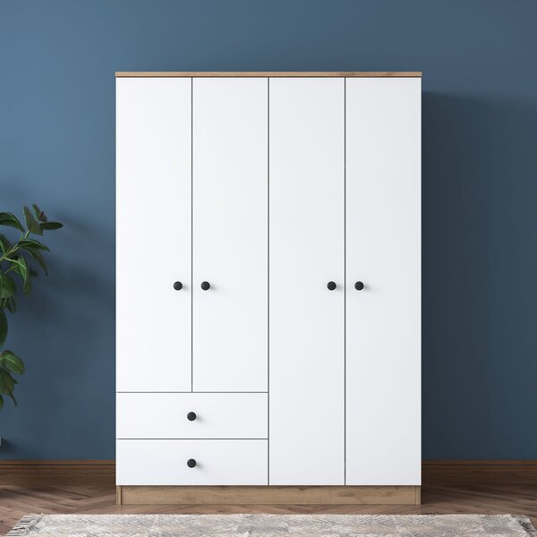 Kalune Design Šatníková skriňa BA 108 120 cm orech/biela