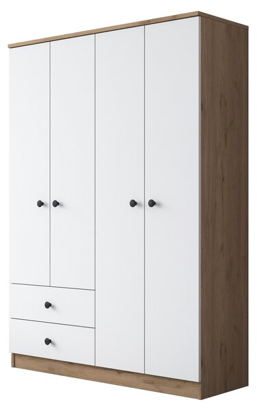Kalune Design Šatníková skriňa BA 108 120 cm orech/biela