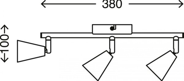 Briloner 2849-037 - LED Bodové svietidlo GOLD BASIC 3xGU10/5W/230V