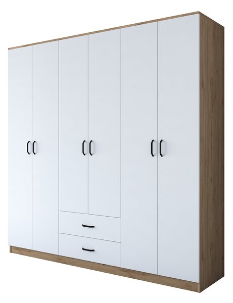 Kalune Design Šatníková skriňa BA 111 210 cm orech/biela