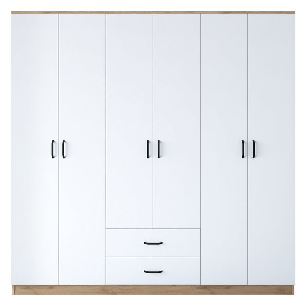 Kalune Design Šatníková skriňa BA 111 210 cm orech/biela