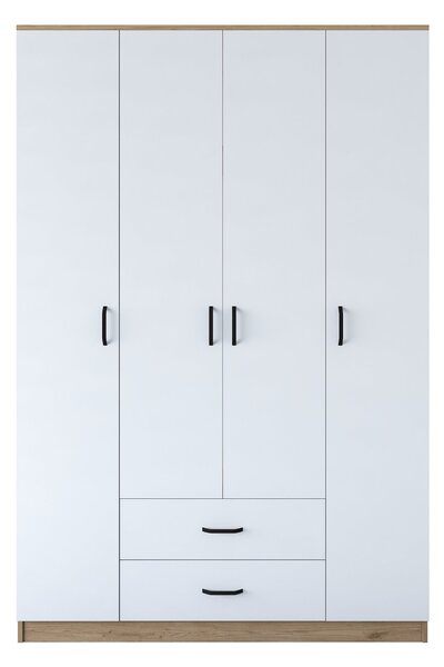 Kalune Design Šatníková skriňa BA 112 140 cm orech/biela
