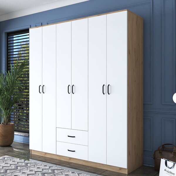 Kalune Design Šatníková skriňa BA 113 180 cm orech/biela