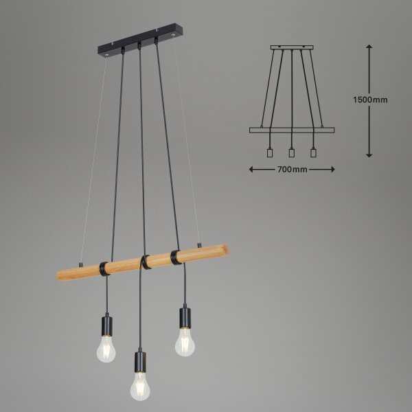 Briloner 4015035 - Luster na lanku 3xE27/25W/230V