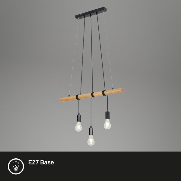 Briloner 4015035 - Luster na lanku 3xE27/25W/230V