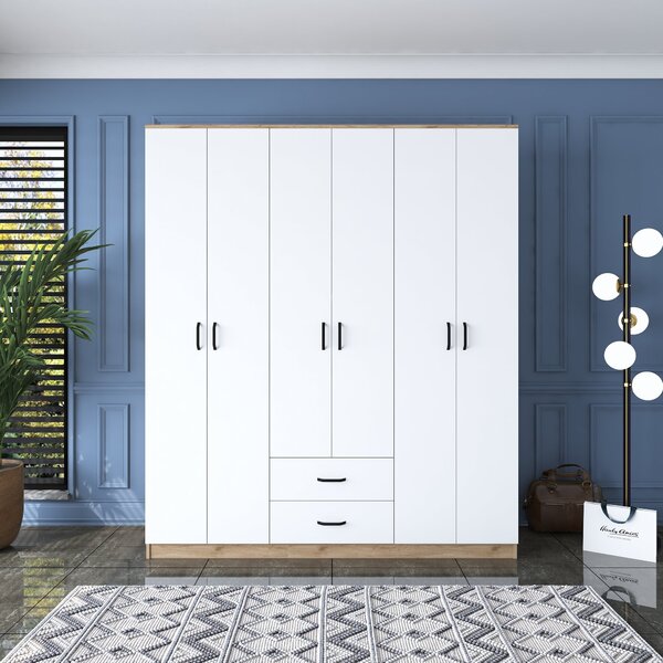 Kalune Design Šatníková skriňa BA 113 180 cm orech/biela