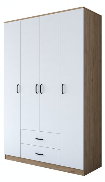 Kalune Design Šatníková skriňa BA 112 140 cm orech/biela