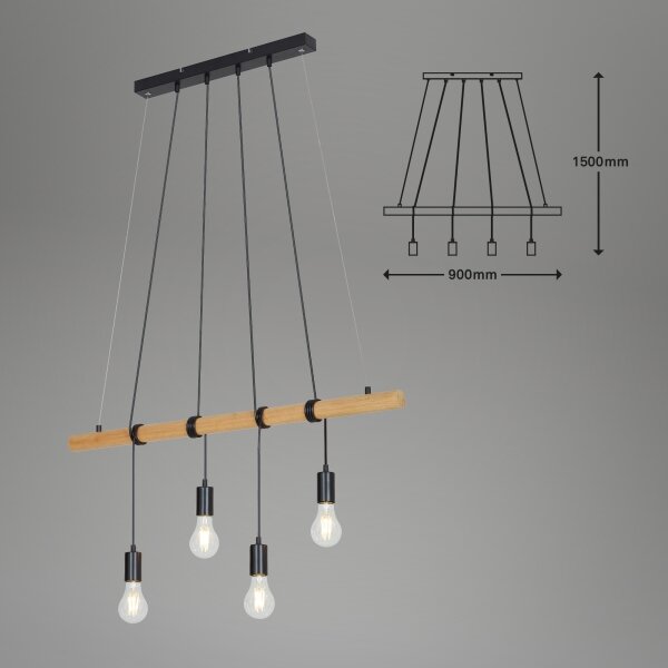 Briloner 4015045 - Luster na lanku 4xE27/25W/230V