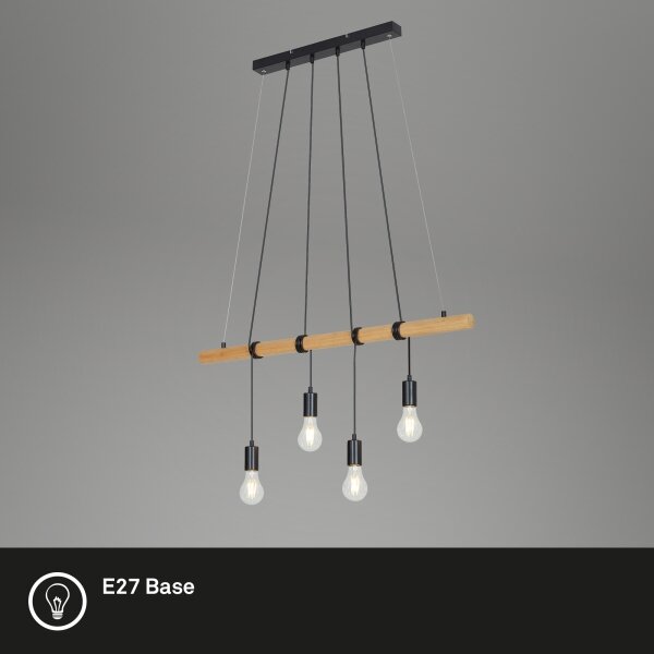 Briloner 4015045 - Luster na lanku 4xE27/25W/230V