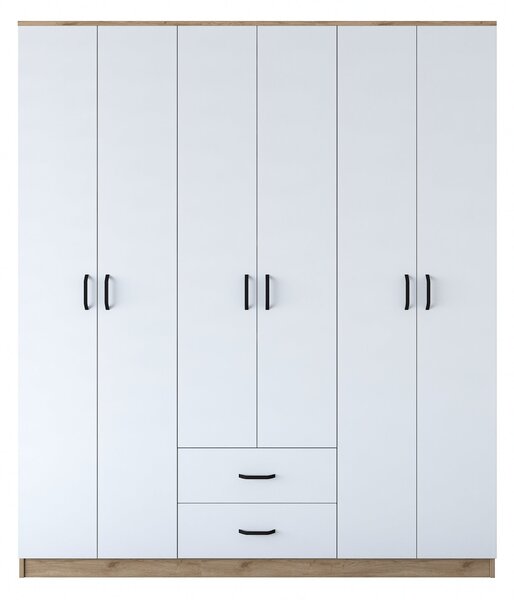 Kalune Design Šatníková skriňa BA 113 180 cm orech/biela