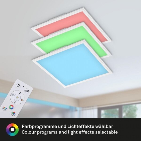 Briloner 7152-016-LED RGB Stm. prisadený panel COLOUR LED/24W/230V 3000-6500K+DO