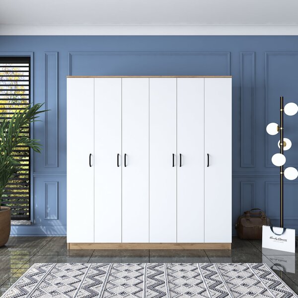 Kalune Design Šatníková skriňa BA 114 180 cm orech/biela