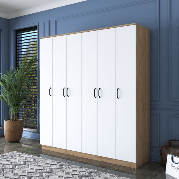 Kalune Design Šatníková skriňa BA 114 180 cm orech/biela