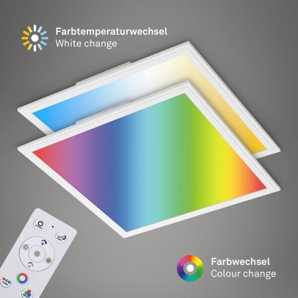 Briloner 7152-016-LED RGB Stm. prisadený panel COLOUR LED/24W/230V 3000-6500K+DO