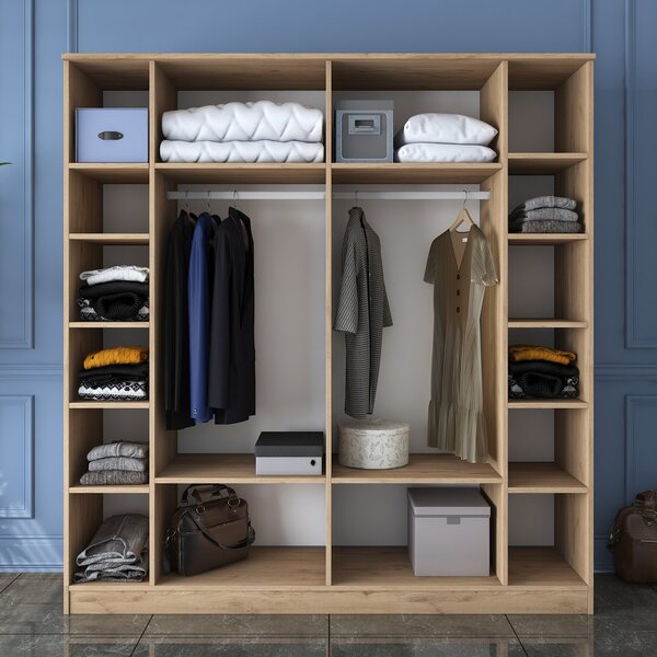 Kalune Design Šatníková skriňa BA 114 180 cm orech/biela