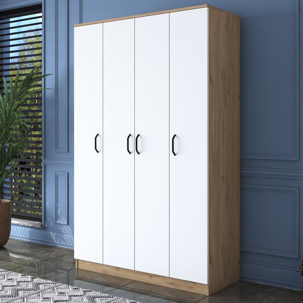 Kalune Design Šatníková skriňa BA 116 120 cm orech/biela
