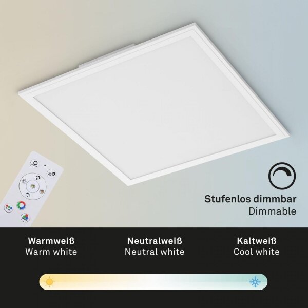 Briloner 7152-016-LED RGB Stm. prisadený panel COLOUR LED/24W/230V 3000-6500K+DO