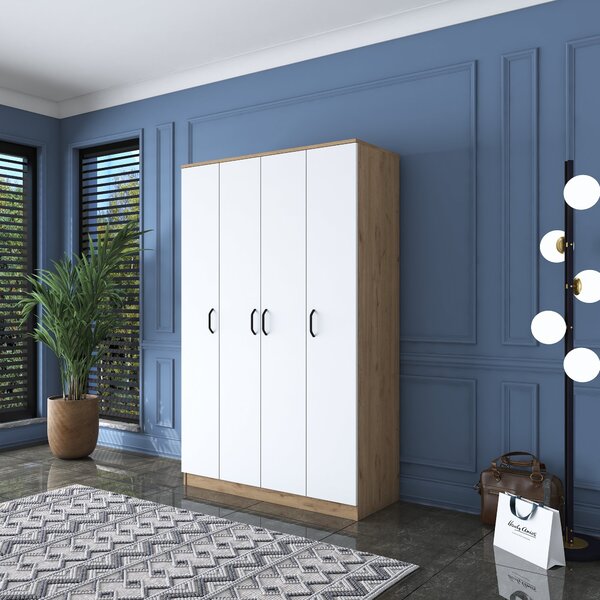 Kalune Design Šatníková skriňa BA 116 120 cm orech/biela