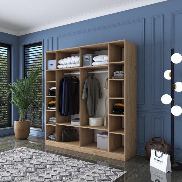 Kalune Design Šatníková skriňa BA 114 180 cm orech/biela