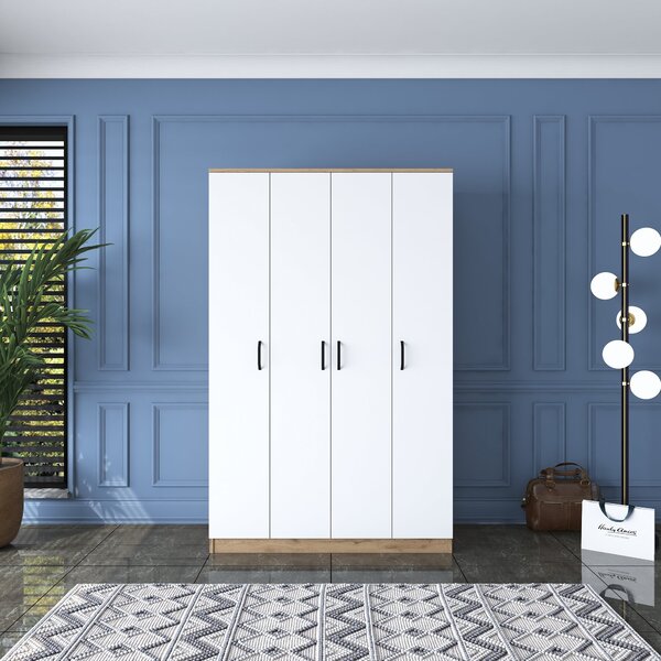 Kalune Design Šatníková skriňa BA 116 120 cm orech/biela