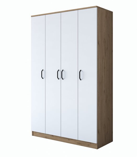 Kalune Design Šatníková skriňa BA 116 120 cm orech/biela