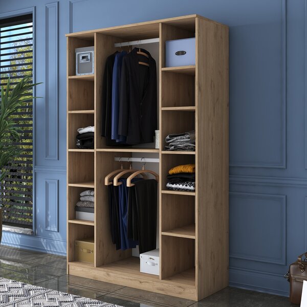 Kalune Design Šatníková skriňa BA 116 120 cm orech/biela