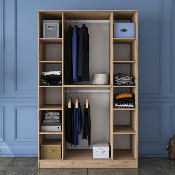 Kalune Design Šatníková skriňa BA 116 120 cm orech/biela