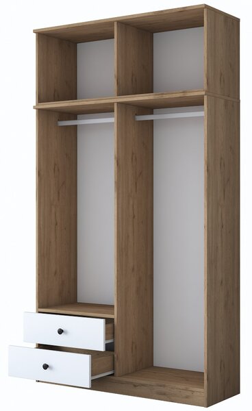Kalune Design Šatníková skriňa BA 121 120 cm orech/biela