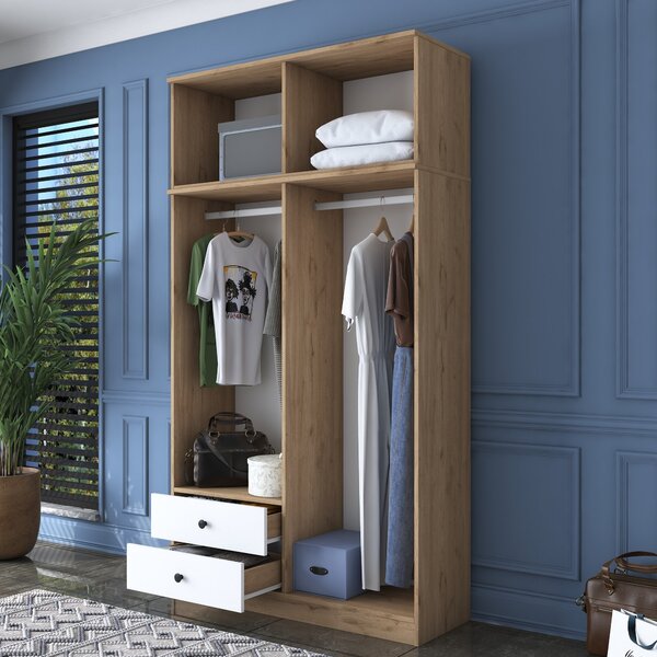 Kalune Design Šatníková skriňa BA 121 120 cm orech/biela